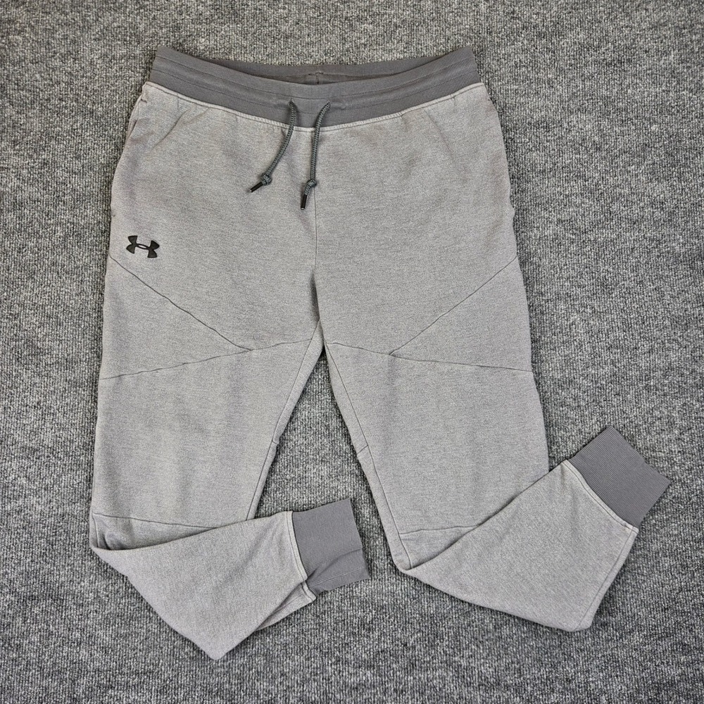 Under Armour Sportstyle Jogger Sweatpants Mens XL Tapered Fitted Gray Drawstring